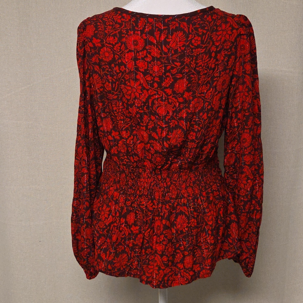 Red Floral Top - Picture 3 of 5